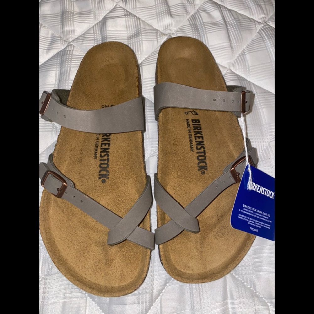 Birkenstocks -Stone